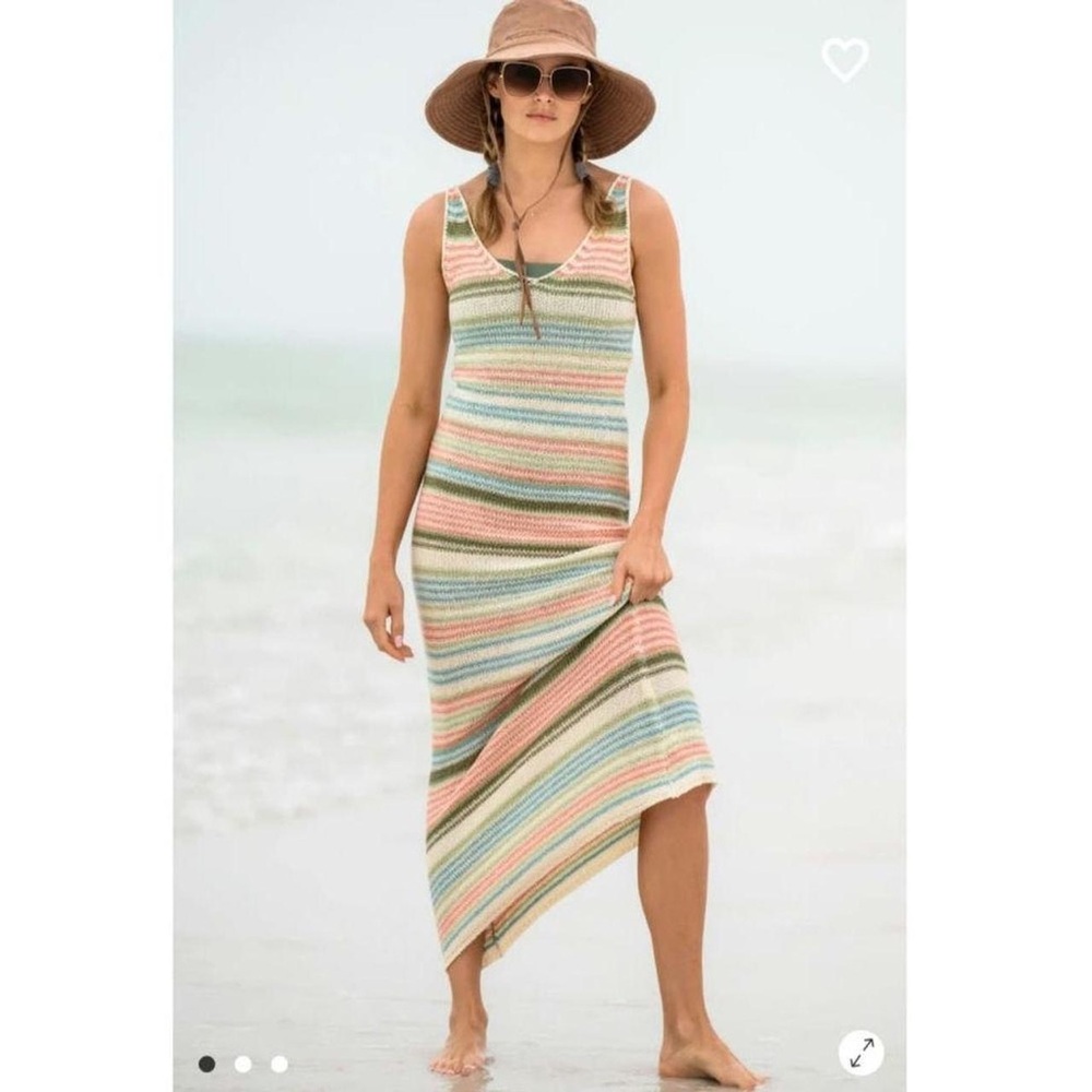 Altar’d State Swim Striped Multicolor Knit Maxi Dress Size XL NEW - Picture 3 of 13